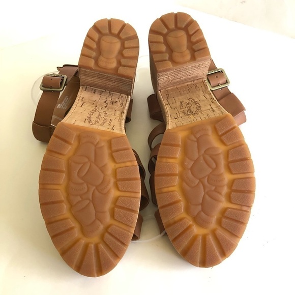 KORK-EASE Women's Camille Leather Strappy Platform Chunky Heel Sandal Size 10M - Picture 9 of 15